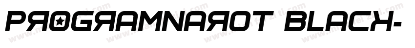 ProgramNarOT Black字体转换